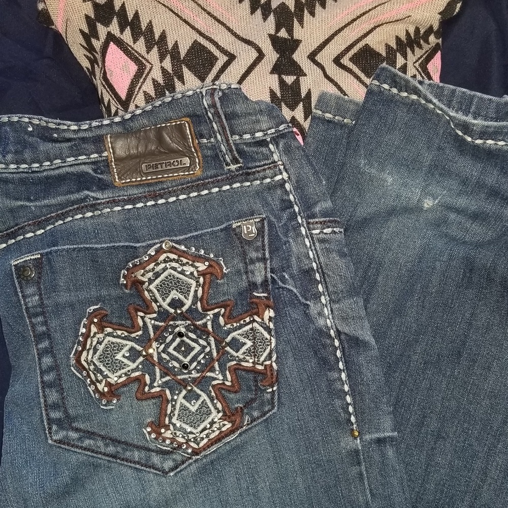 Petrol jeans